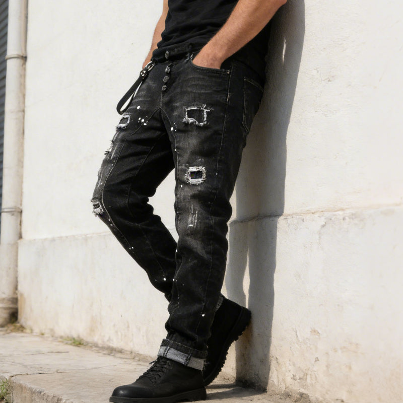 🔈🔈HOT SELLING NEW PRODUCTS - 50%OFF👖Men's Slim Fit Ripped Distressed Jeans