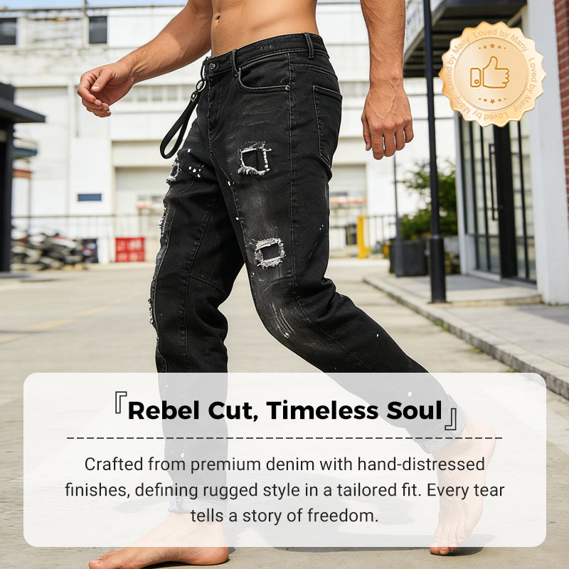 🔈🔈HOT SELLING NEW PRODUCTS - 50%OFF👖Men's Slim Fit Ripped Distressed Jeans
