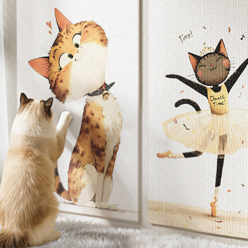 Cute Decorative Cat Scratching Pad Wall Sticker