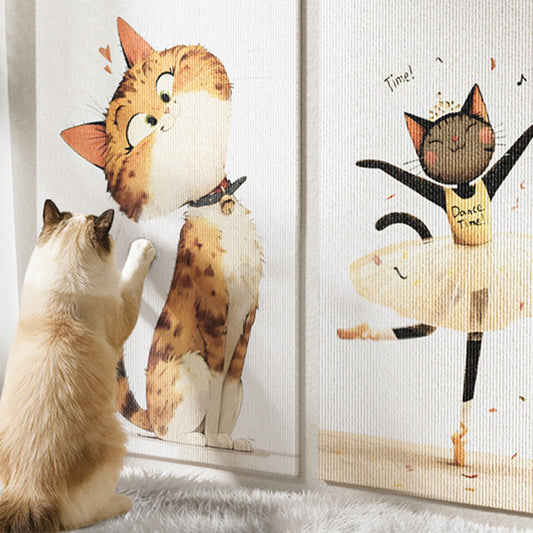 Cute Decorative Cat Scratching Pad Wall Sticker
