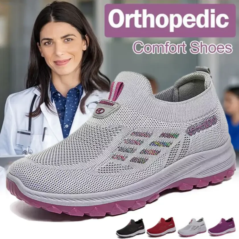 👟New Arrivals - Orthopedic Walking Shoes with Arch Support – Breathable Mesh & Cushioned Footbed for Pain Relief
