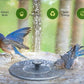 🎁Solar Fountain, Solar Powered Bird Bath Fountain Pump with 4 Nozzles 1.4W Solar Panel Kit Water Pump, Outdoor Watering Submersible Pump for Pond, Pool, Garden, Fish Tank