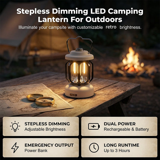 Stepless Dimming LED Camping Lantern