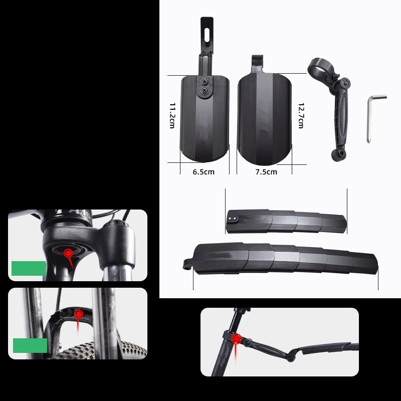 Retractable & Adjustable Bicycle Mudguard Set