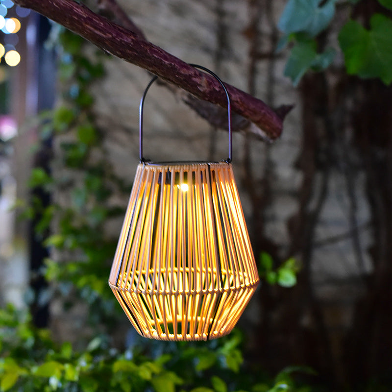 🔥🎁New: 50% OFF🔥🏮 Hand-woven bamboo lantern with solar panel | Patio, garden & camping ✨