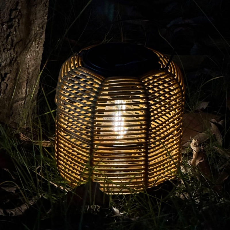 🔥🎁New: 50% OFF🔥🏮 Hand-woven bamboo lantern with solar panel | Patio, garden & camping ✨