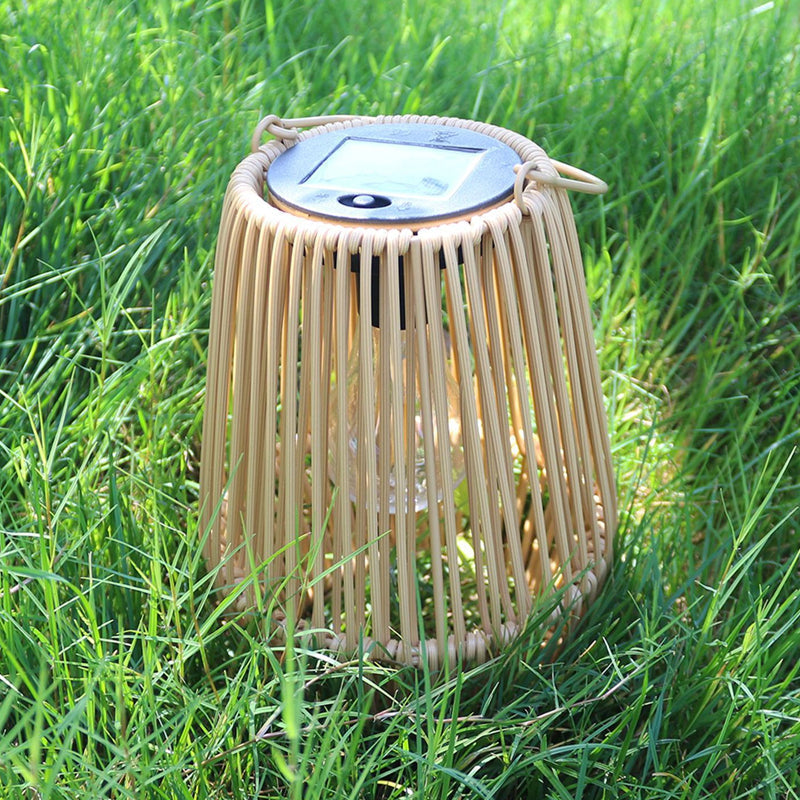 🔥🎁New: 50% OFF🔥🏮 Hand-woven bamboo lantern with solar panel | Patio, garden & camping ✨