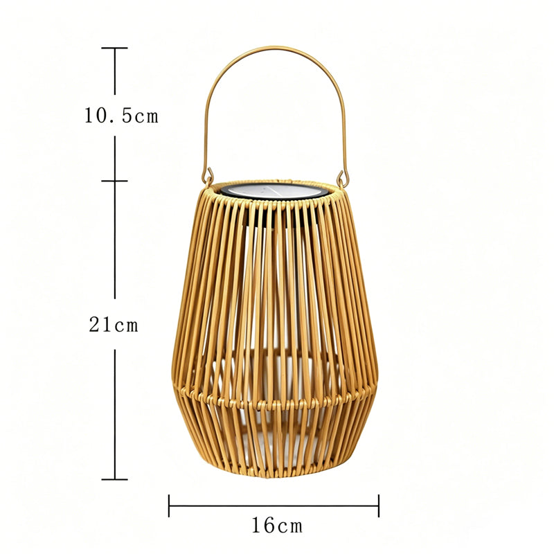🔥🎁New: 50% OFF🔥🏮 Hand-woven bamboo lantern with solar panel | Patio, garden & camping ✨