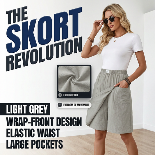 ⏰🔥LIMITED TIME 50% OFF! 💃 Women’s Casual Elastic Waist Wrap Skort – Comfortable, Flowy & Perfect for Summer Days ☀️✨