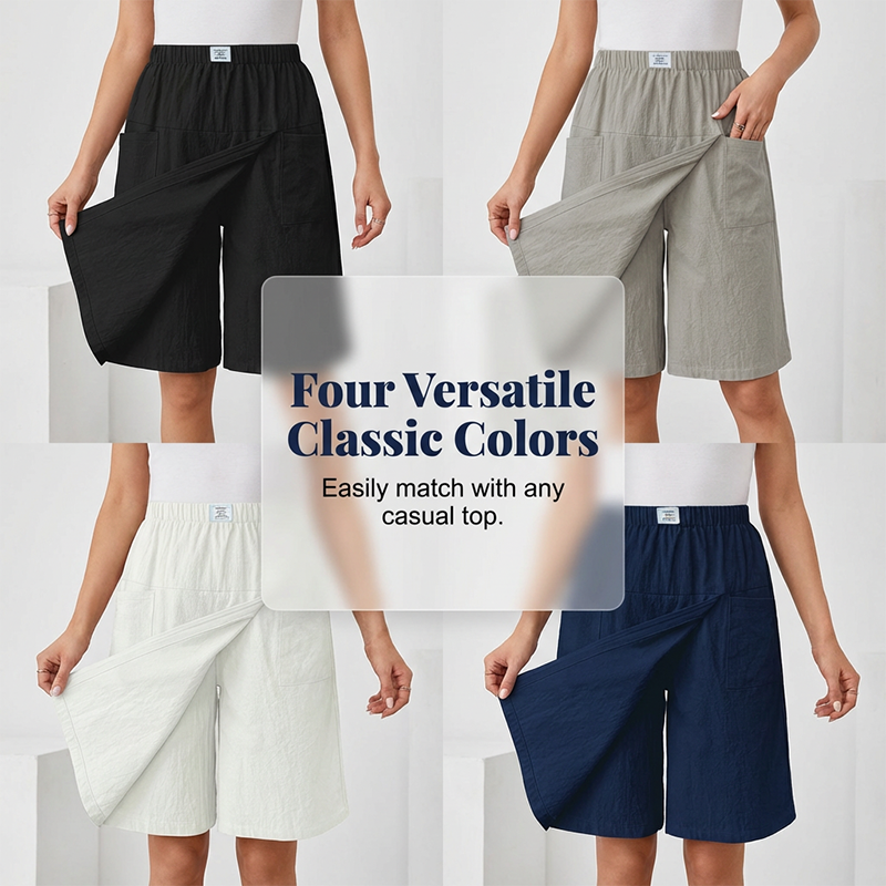 ⏰🔥LIMITED TIME 50% OFF! 💃 Women’s Casual Elastic Waist Wrap Skort – Comfortable, Flowy & Perfect for Summer Days ☀️✨