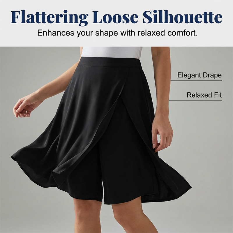 ⏰🔥LIMITED TIME 50% OFF! 💃 Women’s Casual Elastic Waist Wrap Skort – Comfortable, Flowy & Perfect for Summer Days ☀️✨