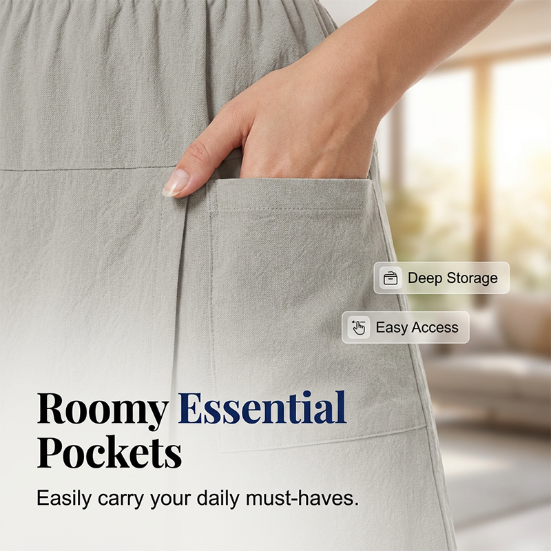 ⏰🔥LIMITED TIME 50% OFF! 💃 Women’s Casual Elastic Waist Wrap Skort – Comfortable, Flowy & Perfect for Summer Days ☀️✨