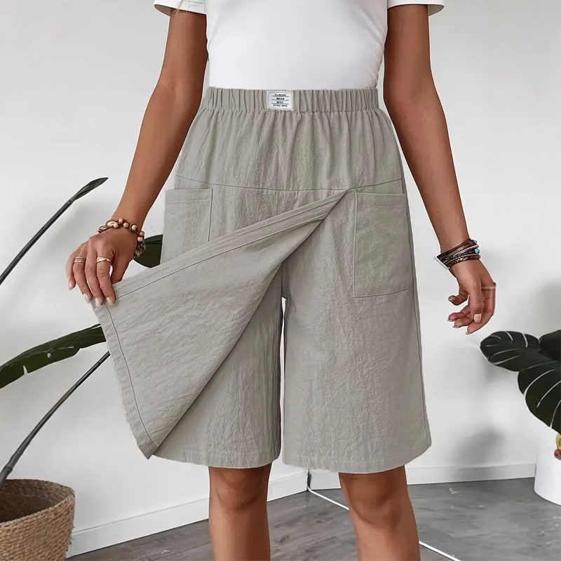 ⏰🔥LIMITED TIME 50% OFF! 💃 Women’s Casual Elastic Waist Wrap Skort – Comfortable, Flowy & Perfect for Summer Days ☀️✨