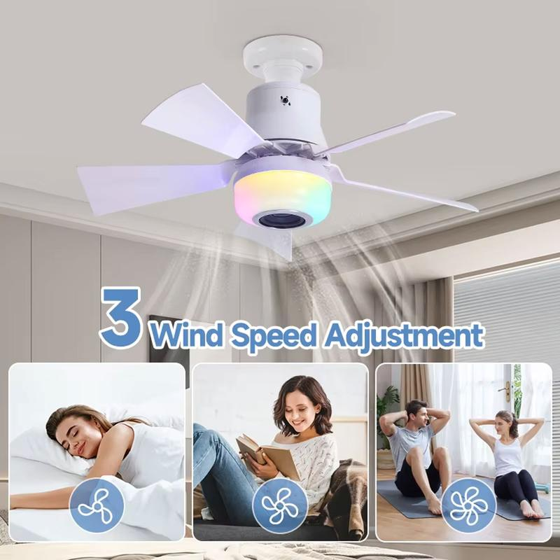 🔥Summer Special🌬️Smart Ceiling Fan with Light, RGB & Bluetooth Speaker
