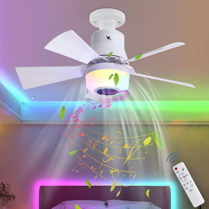 🔥Summer Special🌬️Smart Ceiling Fan with Light, RGB & Bluetooth Speaker