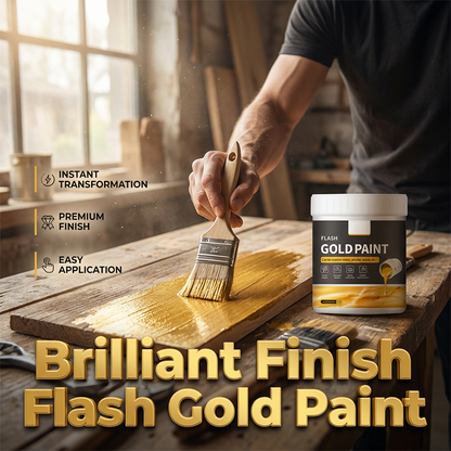 ⏳Time-Limited Special⏰Water-Based Flash Gold Paint – Versatile for Canvas, Wood & Ceramic 🎨🖌️【While Supplies Last】