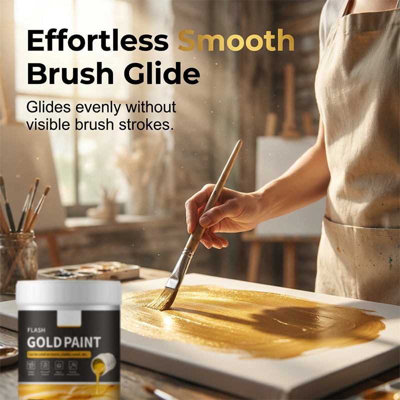 ⏳Time-Limited Special⏰Water-Based Flash Gold Paint – Versatile for Canvas, Wood & Ceramic 🎨🖌️【While Supplies Last】