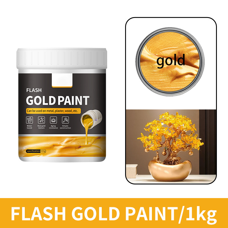 ⏳Time-Limited Special⏰Water-Based Flash Gold Paint – Versatile for Canvas, Wood & Ceramic 🎨🖌️【While Supplies Last】