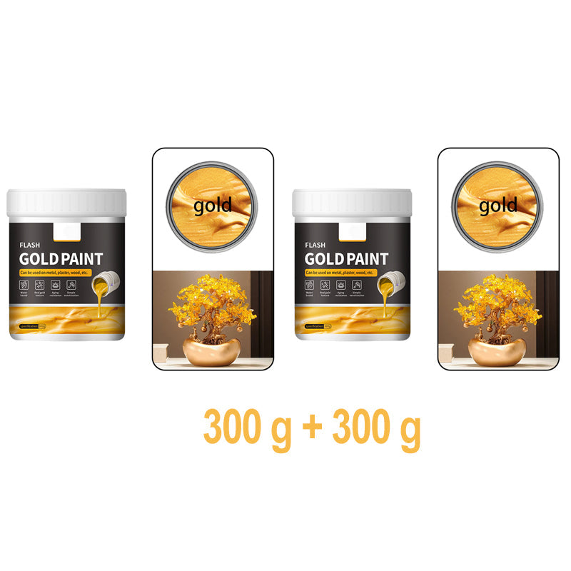⏳Time-Limited Special⏰Water-Based Flash Gold Paint – Versatile for Canvas, Wood & Ceramic 🎨🖌️【While Supplies Last】