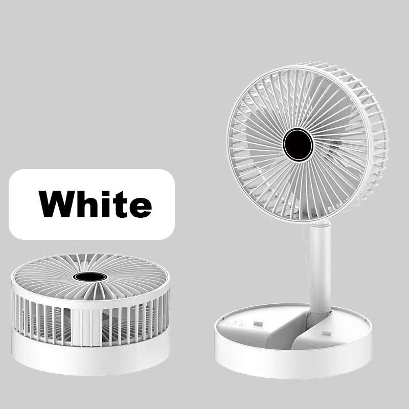 🌀 50% OFF NOW! 🔋 Telescopic Folding USB Charging Fan – Adjustable height, quiet operation & portable – perfect for desk, travel or outdoor use 💨