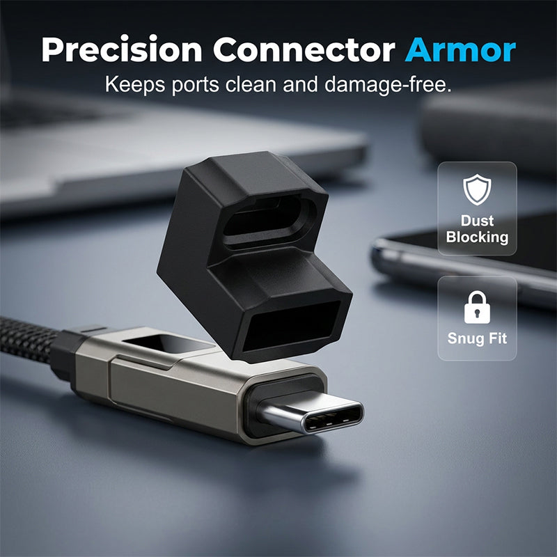 🔥HOT SALE50% OFF🔥🔌 4-in-1 charging cable with digital display & key ring – fast charging, kink-resistant & compact