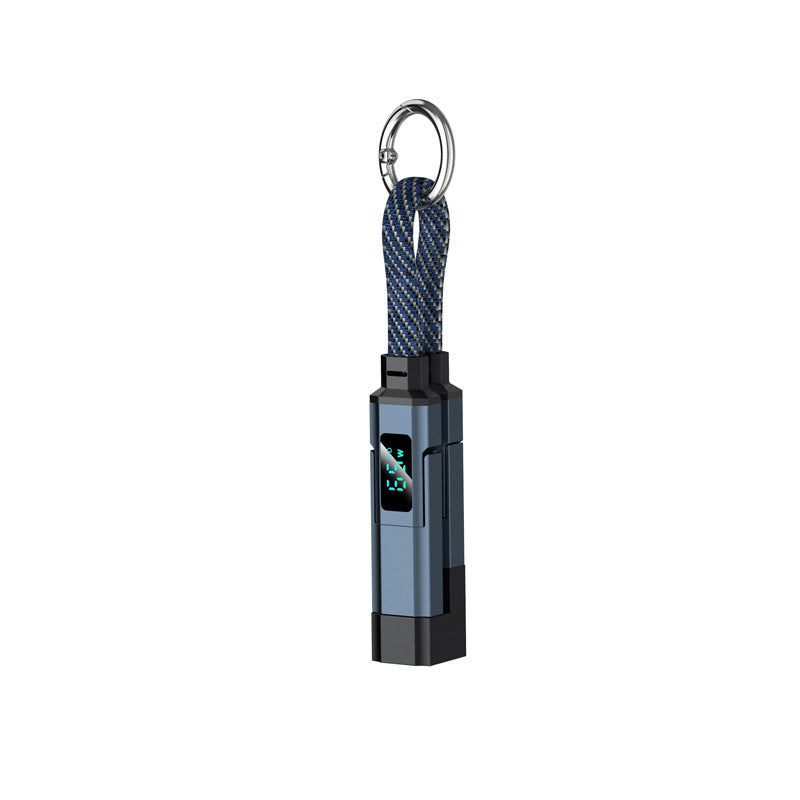 🔥HOT SALE50% OFF🔥🔌 4-in-1 charging cable with digital display & key ring – fast charging, kink-resistant & compact