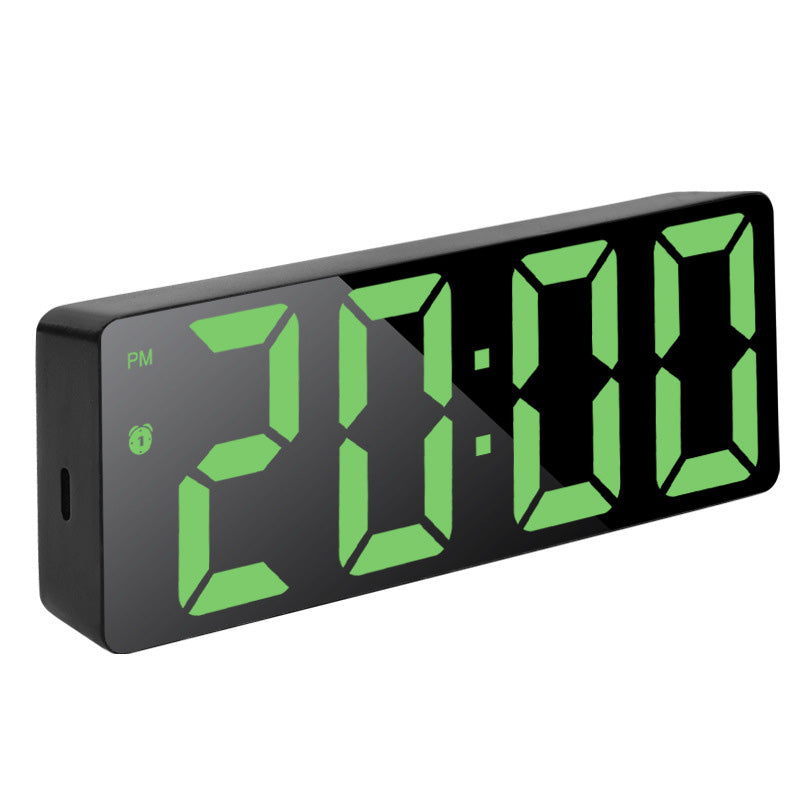 LED Digital Alarm Clock with Mirror Surface