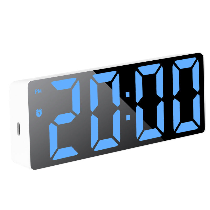 LED Digital Alarm Clock with Mirror Surface