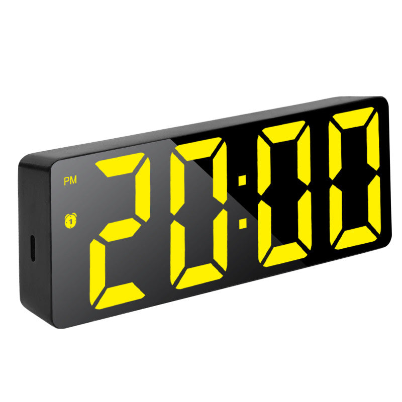 LED Digital Alarm Clock with Mirror Surface