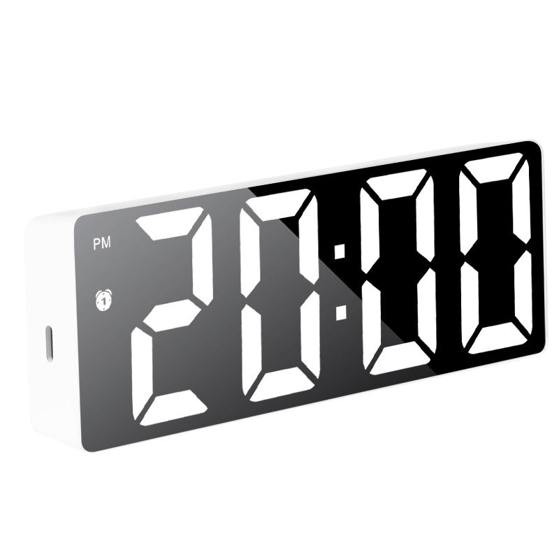 LED Digital Alarm Clock with Mirror Surface