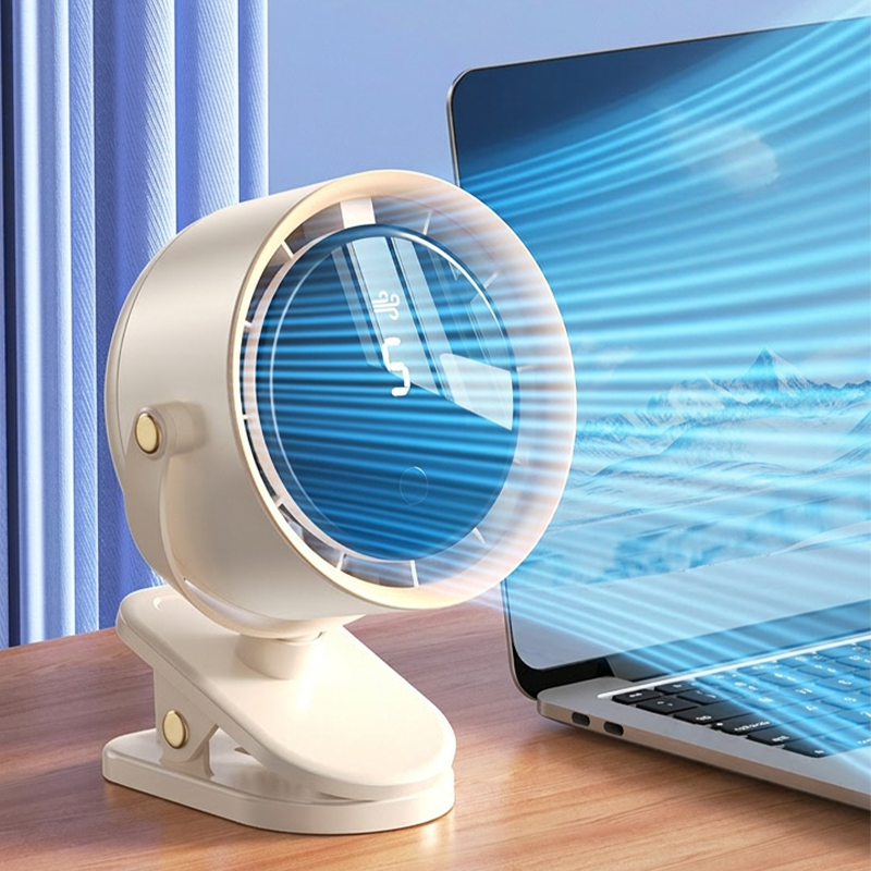 All-Day Cordless Clip-On Fan with 5 Speeds & Night Light
