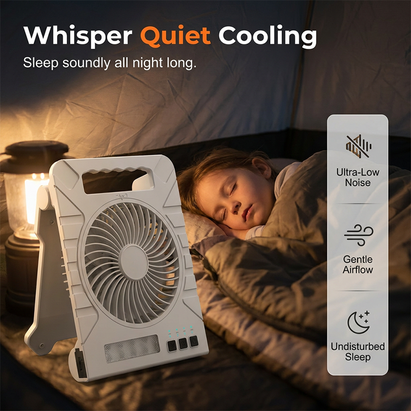 🌞 LIMITED-TIME 50% OFF! ✨ Solar-Powered Outdoor Fan – Rechargeable, Ultra-Quiet, with LED Light 💡