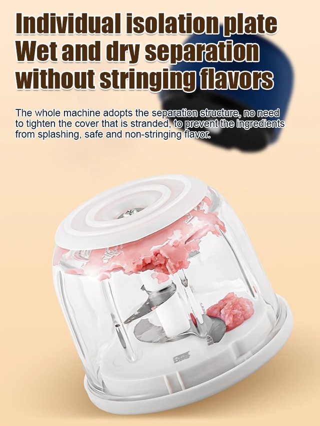 🔥HOT SALE 49% OFF🧑‍🍳Cordless Multifunctional Mini Electric Food Processor, Wireless Portable Kitchen Chopper for Minced Meat, Garlic & Baby Puree, Fast Food Prep Kitchen Helper