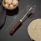 Stainless Steel Semi-Automatic Whisk with Wooden Handle