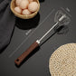 Stainless Steel Semi-Automatic Whisk with Wooden Handle