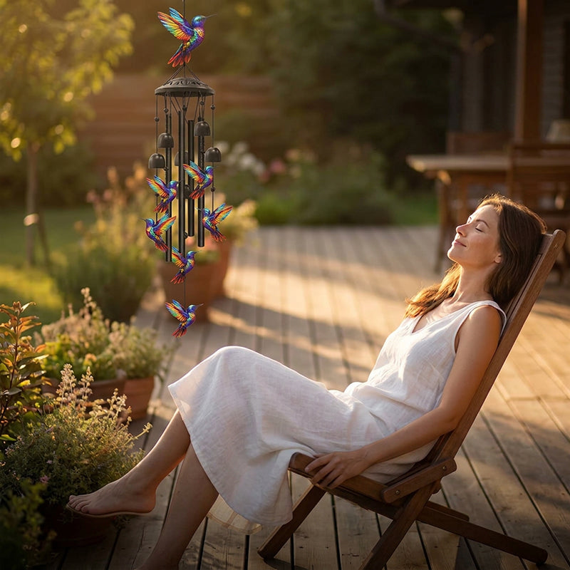 🎵Vintage Metal Memorial Wind Chimes – Soothing Melody, Rust-Resistant Aluminum, Retro Design ✨