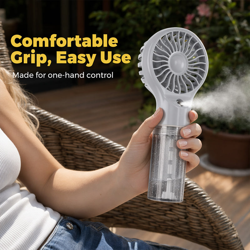 🏖️Summer Cool Deal: ONLY $ 19.99!❄️Portable Handheld Mist Cooling Fan💦