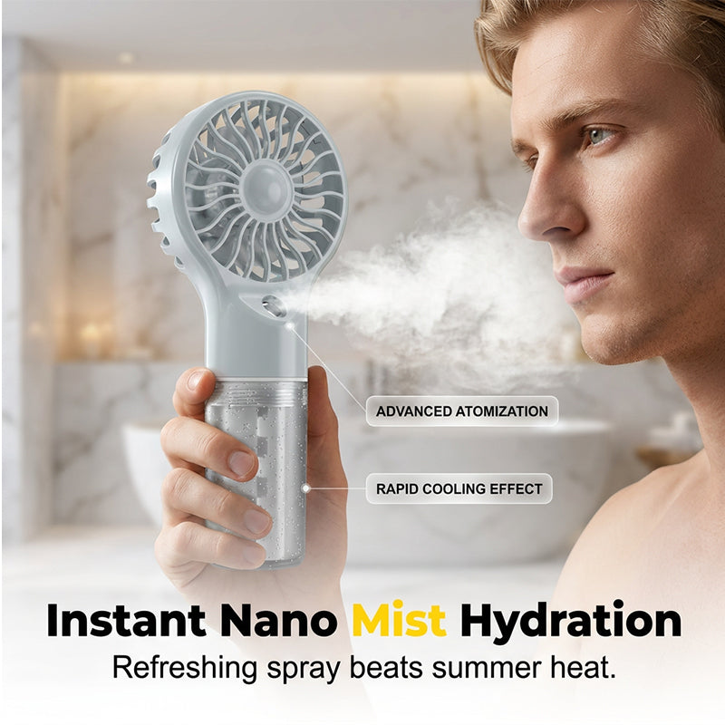 🏖️Summer Cool Deal: ONLY $ 19.99!❄️Portable Handheld Mist Cooling Fan💦