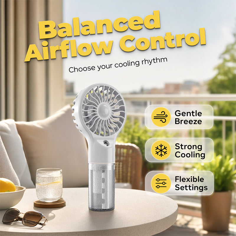 🏖️Summer Cool Deal: ONLY $ 19.99!❄️Portable Handheld Mist Cooling Fan💦