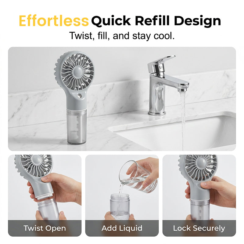 🏖️Summer Cool Deal: ONLY $ 19.99!❄️Portable Handheld Mist Cooling Fan💦
