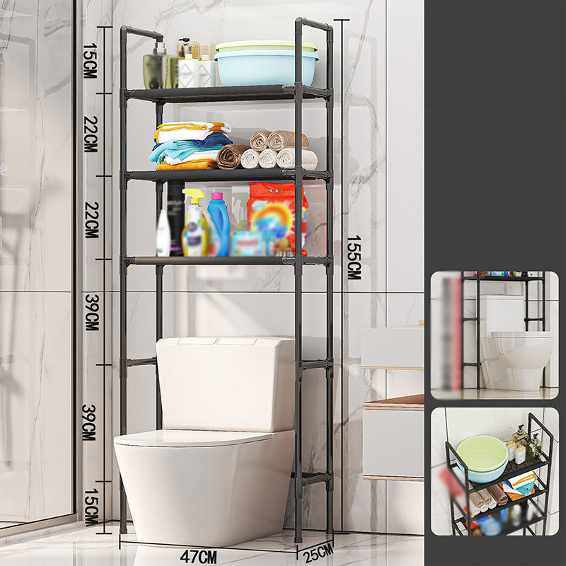 🧺No-Drill Over-Washer Storage Rack, Waterproof Rustproof Laundry & Bathroom Organizer Shelf for Space Saving