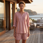 ⌛Limited-Time Offer-Women's Long Sleeve Pleated Henley Neck Blouse