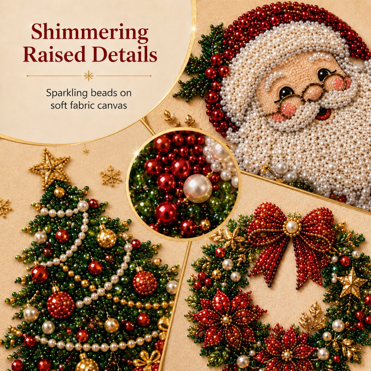 🔥🧘Relaxing & Beginner-Friendly - 🎨💎DIY Christmas Pearl Art Kit
