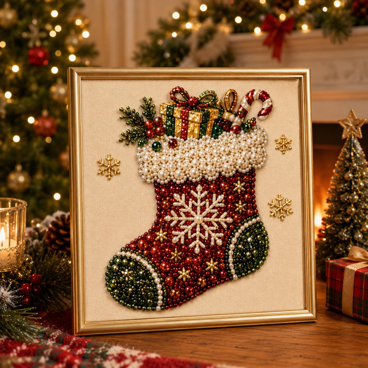 🔥🧘Relaxing & Beginner-Friendly - 🎨💎DIY Christmas Pearl Art Kit