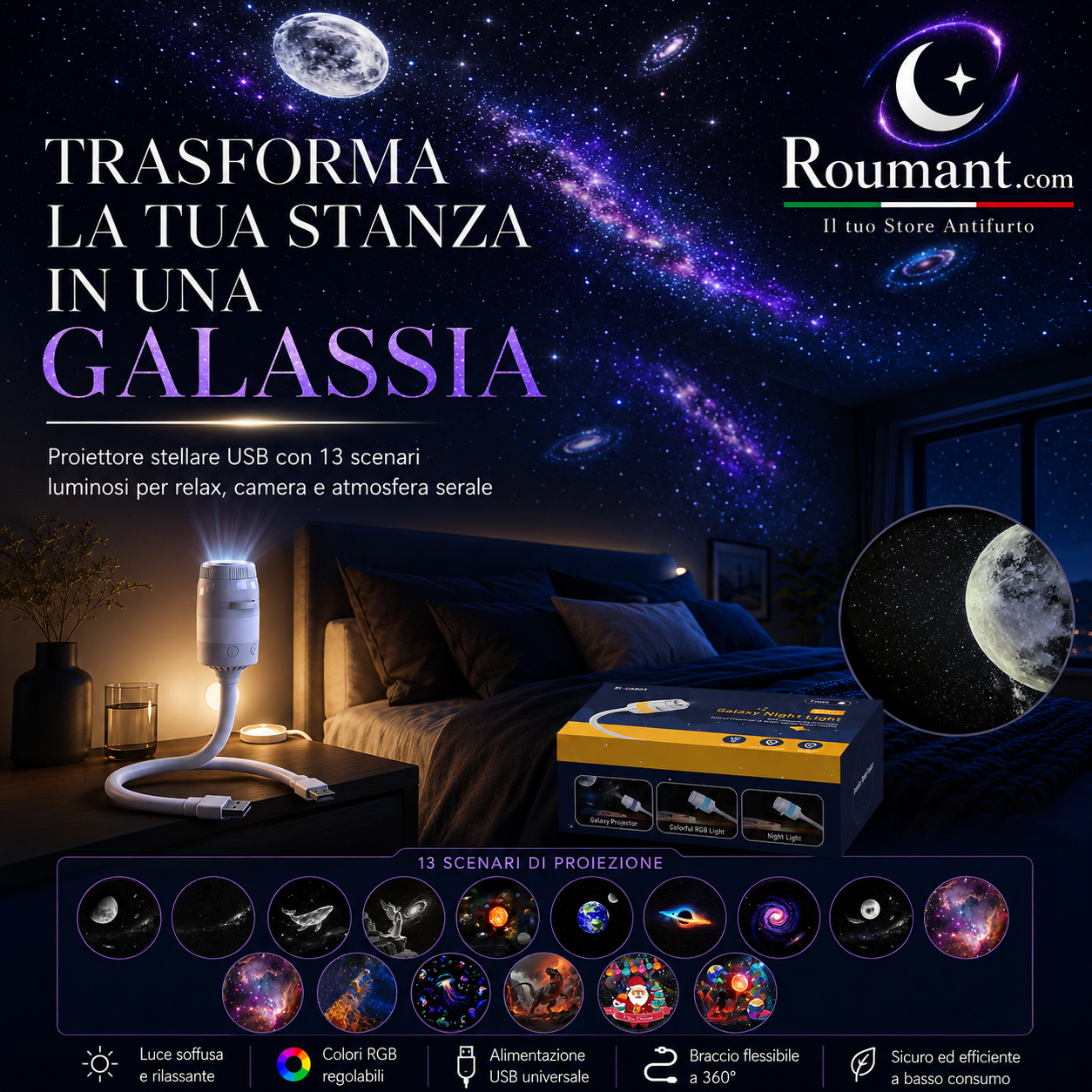 🌌 2026 Sale — Over 27,000 Sold! 💫 USB Star Projector Lamp – Dreamy Galaxy Nights ✨
