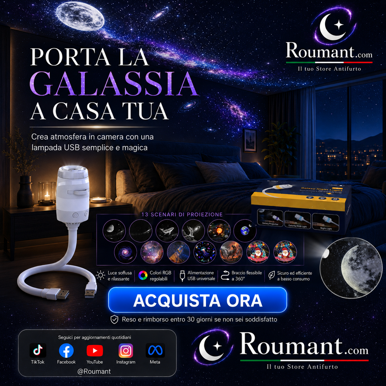 🌌 2026 Sale — Over 27,000 Sold! 💫 USB Star Projector Lamp – Dreamy Galaxy Nights ✨