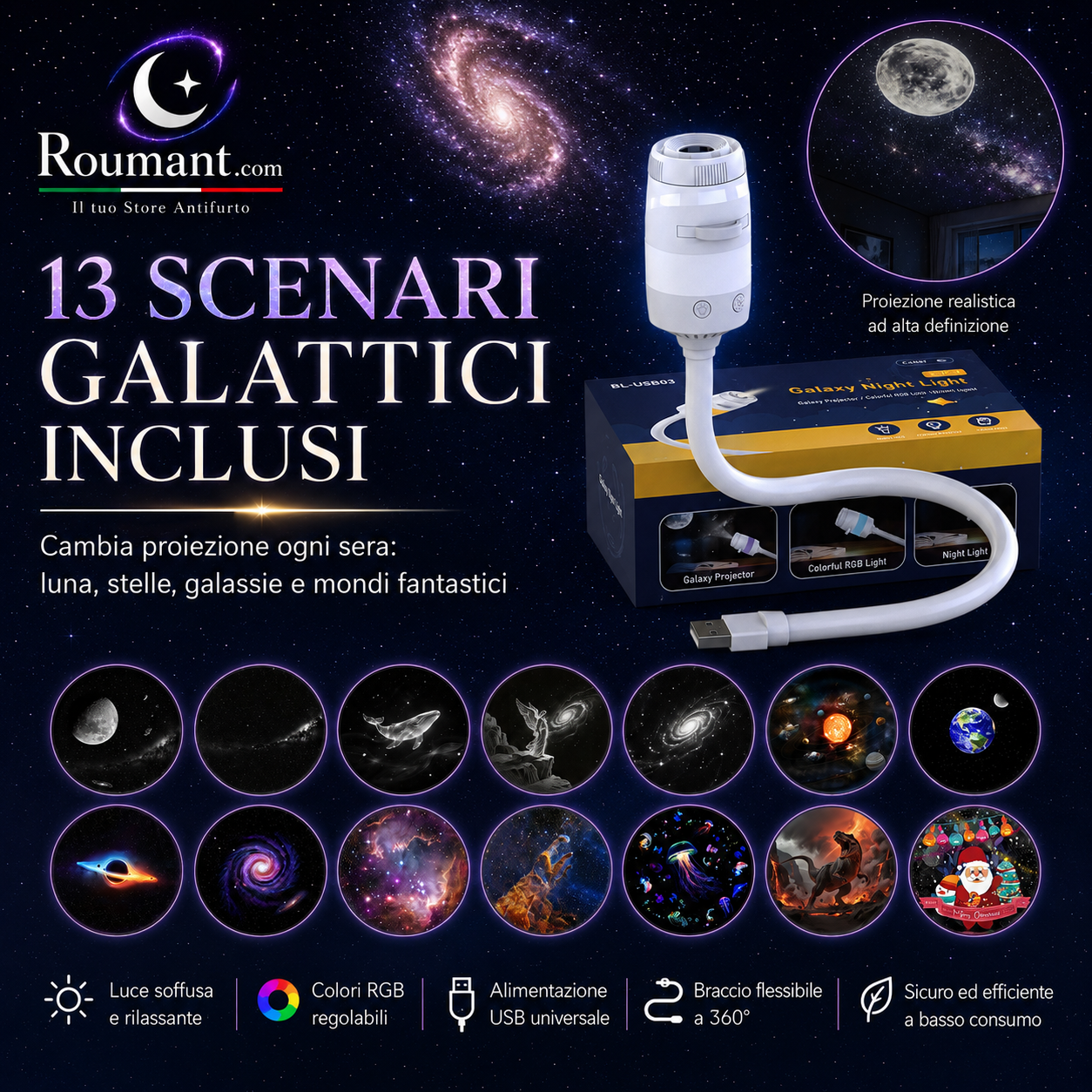 🌌 2026 Sale — Over 27,000 Sold! 💫 USB Star Projector Lamp – Dreamy Galaxy Nights ✨