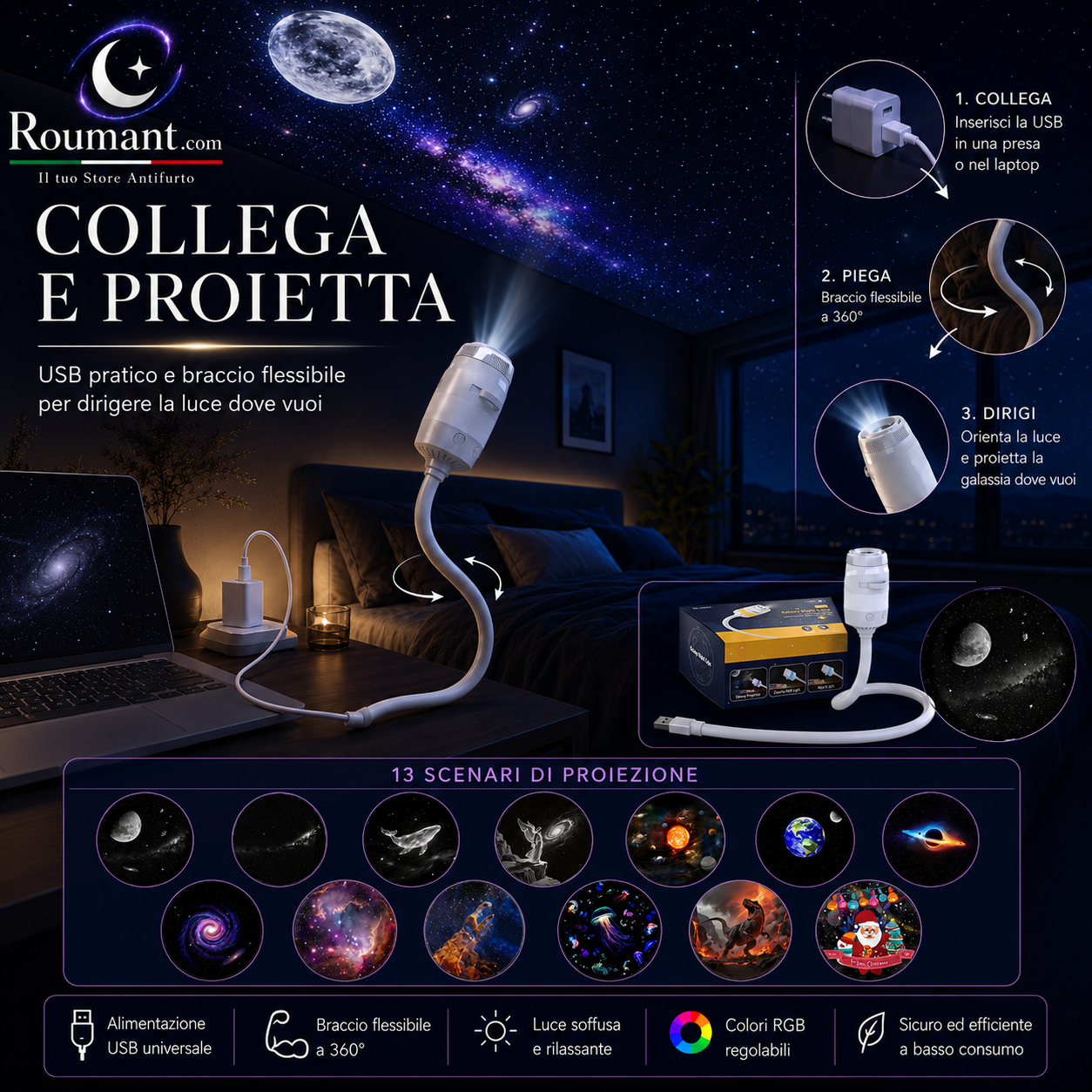 🌌 2026 Sale — Over 27,000 Sold! 💫 USB Star Projector Lamp – Dreamy Galaxy Nights ✨