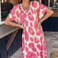 Women's Casual V-Neck Leopard Print Dress