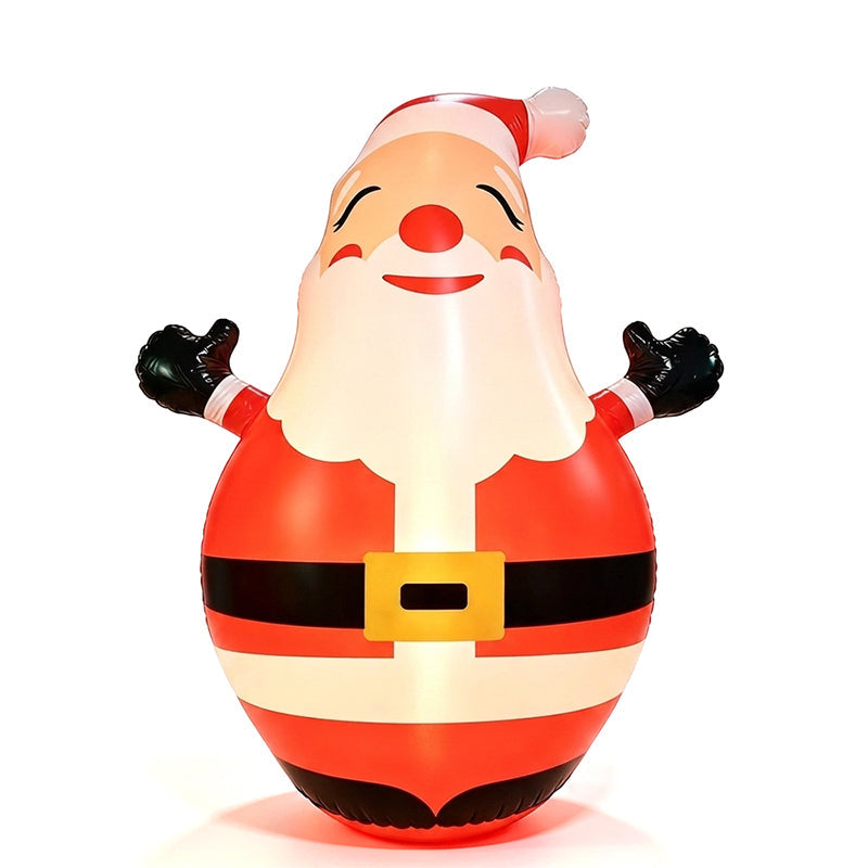 150cm Inflatable Santa Claus Tumbler with LED Light Christmas Outdoor Party Decoration